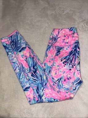 Lilly Pulitzer Pink, Blue & Purple Floral Print Leggings